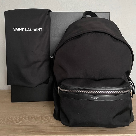 ysl canvas backpack